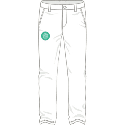 pantalon petit logo jambe droite